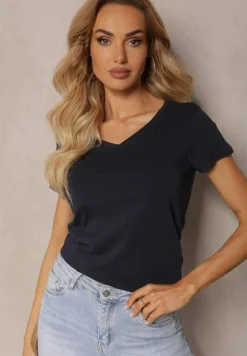 Granatowy T-shirt Mirasura