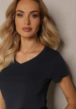 Granatowy T-shirt Mirasura