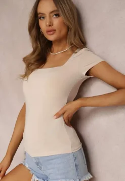 Jasnobeżowa Bluzka Lithishis
