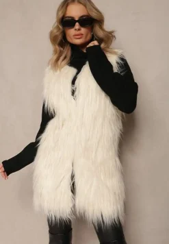 Jasnobeżowa Kamizelka Futrzana Bessemer