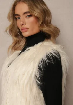 Jasnobeżowa Kamizelka Futrzana Bessemer