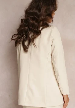 Jasnobeżowa Marynarka Dwurzędowa Tanou