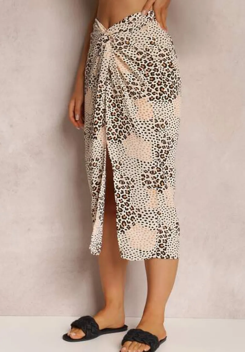 Jasnobeżowa Spódnica Drakotus