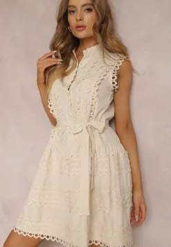 Jasnobeżowa Sukienka Ismeia