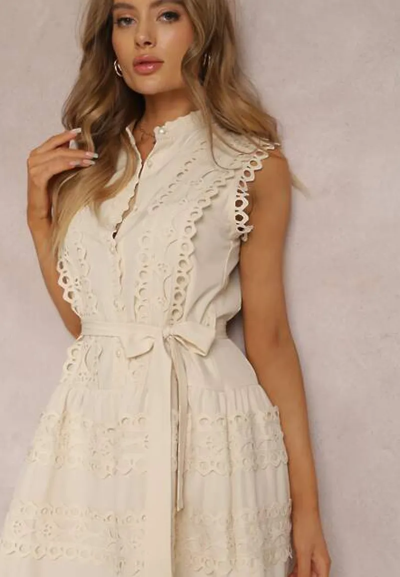 Jasnobeżowa Sukienka Ismeia