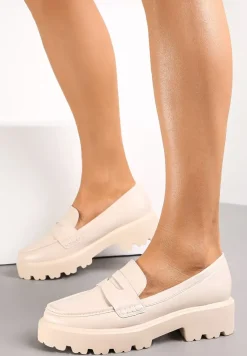 Jasnobeżowe Mokasyny Dansitu