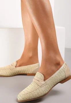 Jasnobeżowe Mokasyny Magana