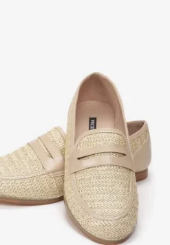 Jasnobeżowe Mokasyny Magana