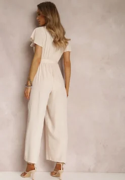 Jasnobeżowy Kombinezon z Wiskozy Zotolio