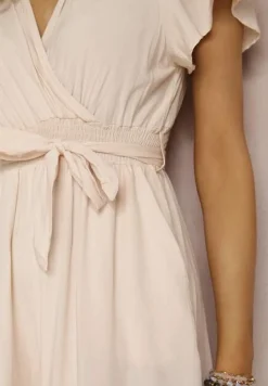 Jasnobeżowy Kombinezon z Wiskozy Zotolio