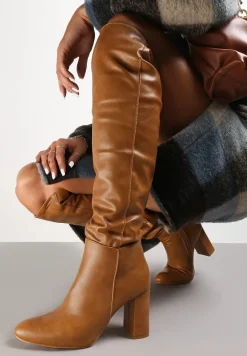 Jasnobrązowe Kozaki Ertris