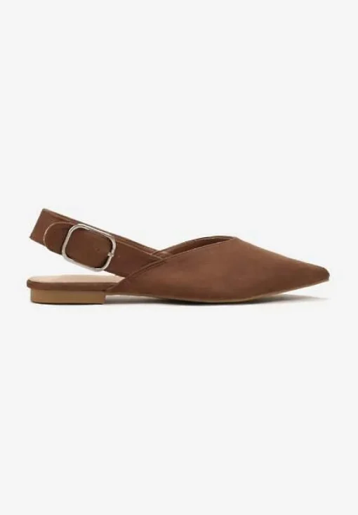 Jasnobrązowe Sandały Vices Typu Slingback z Wkładką ze Skóry Naturalnej Rallora