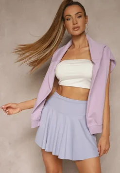 Jasnofioletowe Spódnico-Szorty High Waist Lumivine