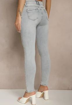 Jasnoniebieskie Casualowe Jeansy Slim Regular Nairionis