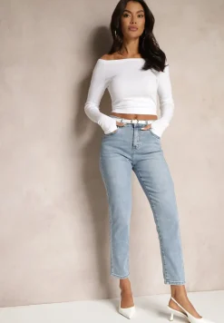 Jasnoniebieskie Jeansy High Waist Regular Fit Felindor