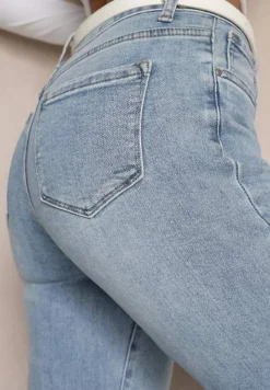 Jasnoniebieskie Jeansy High Waist Regular Fit Felindor