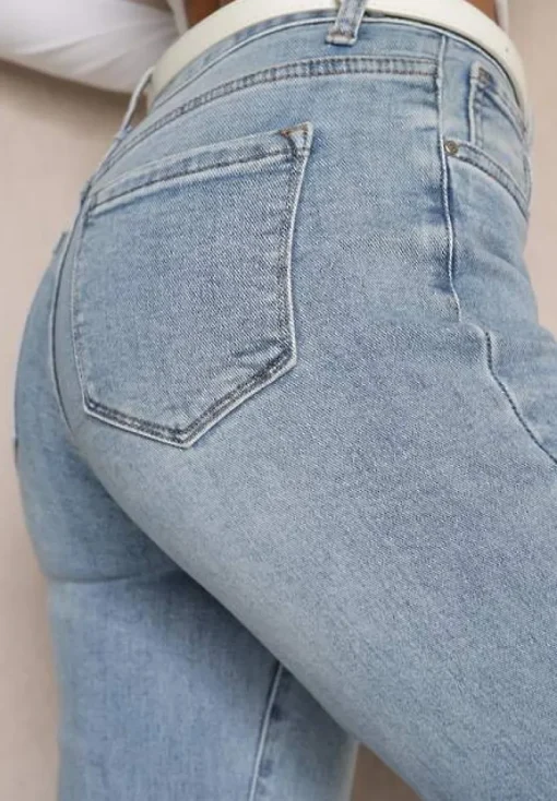Jasnoniebieskie Jeansy High Waist Regular Fit Felindor