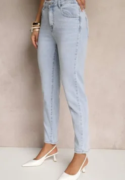 Jasnoniebieskie Jeansy Slim Regular Waist Ravionne