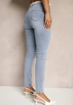 Jasnoniebieskie Jeansy Slim Push-Up Nelmi