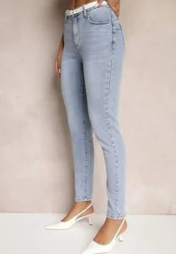 Jasnoniebieskie Jeansy Slim Push-Up Nelmi