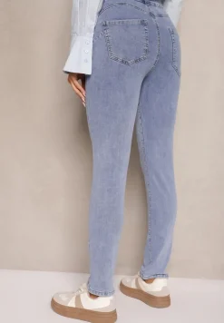 Jasnoniebieskie Jeansy z Bawełną Typu Skinny Novanisse