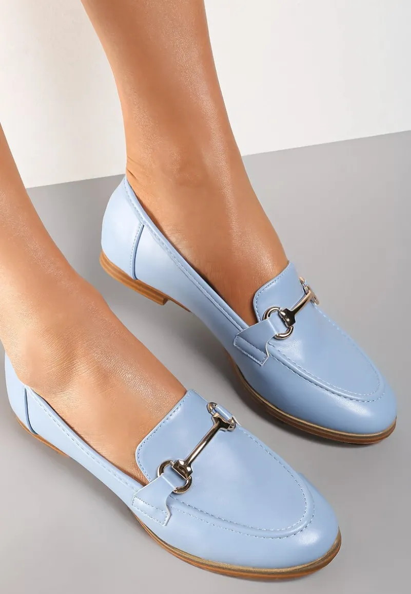 Jasnoniebieskie Mokasyny Sakina