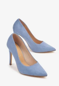 Jasnoniebieskie Szpilki Vices ze Skórzaną Wkładką w Klasycznym Stylu Vennael