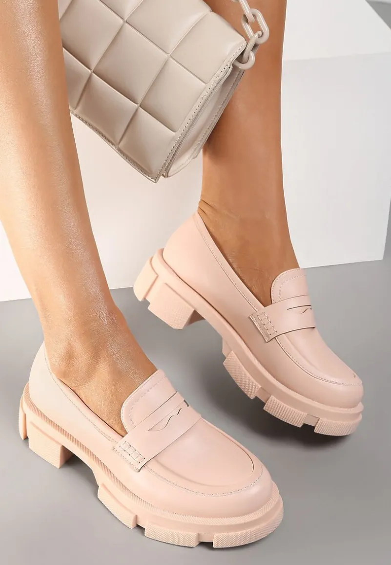 Jasnoróżowe Mokasyny Appotis