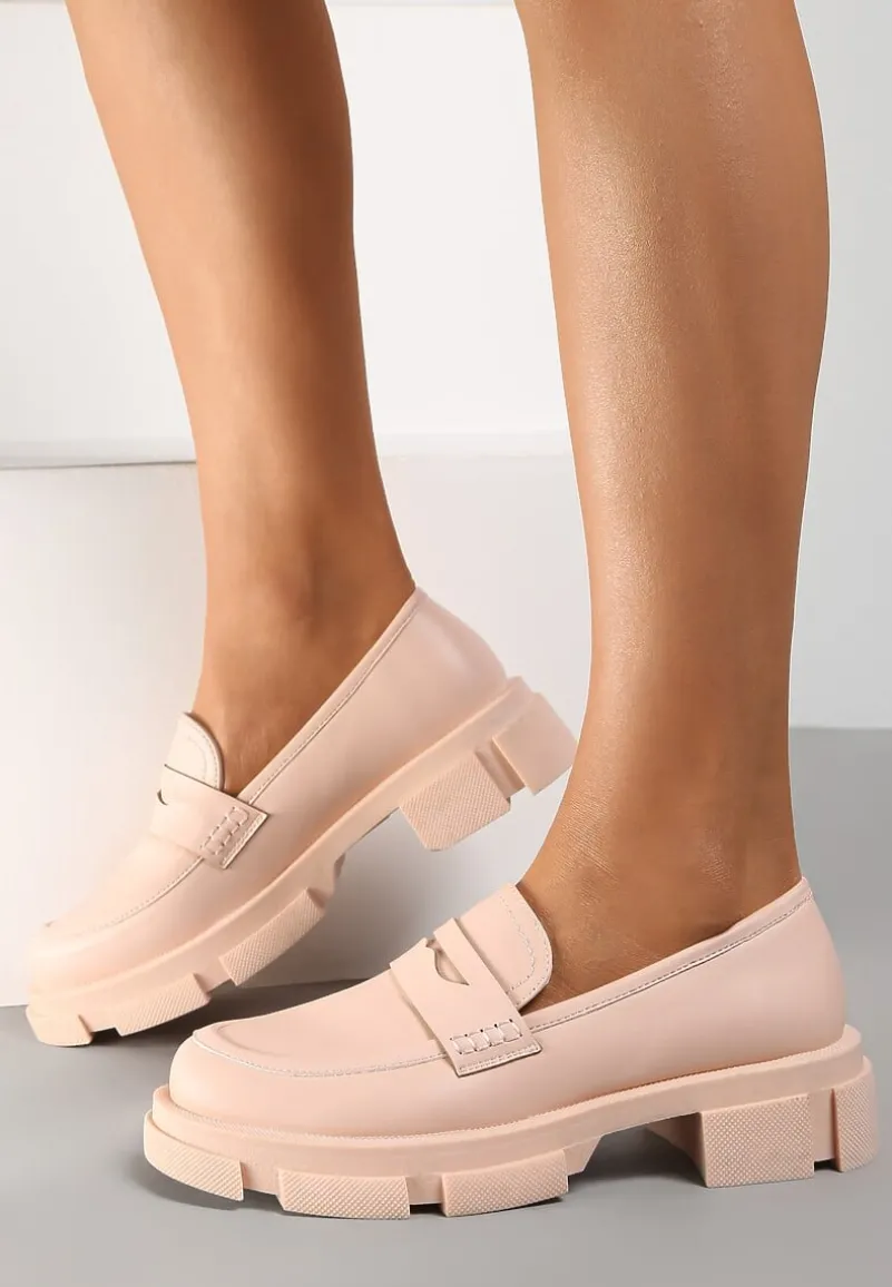 Jasnoróżowe Mokasyny Appotis