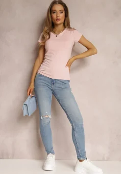 Jasnoróżowy T-shirt Ariema