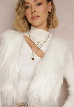 Jasnoszara Kamizelka Futrzana Daphnore