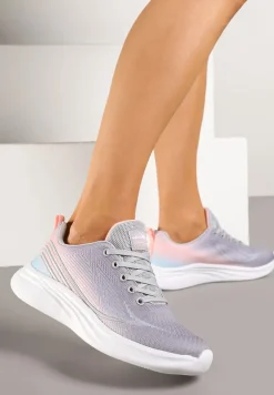Jasnoszare Buty Sportowe Sneakersy Zdobione Efektem Ombre Banelissa