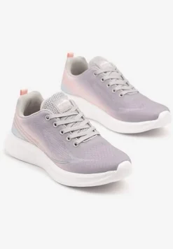 Jasnoszare Buty Sportowe Sneakersy Zdobione Efektem Ombre Banelissa