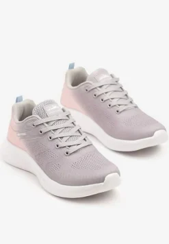 Jasnoszare Buty Sportowe z Efektem Ombre na Podeszwie z Pianki Elanielia