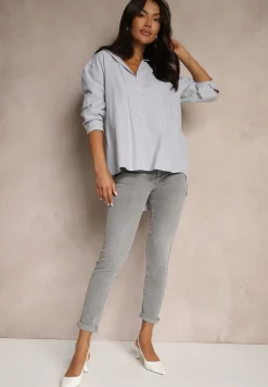 Jasnoszare Jeansy o Kroju Skinny Felethira