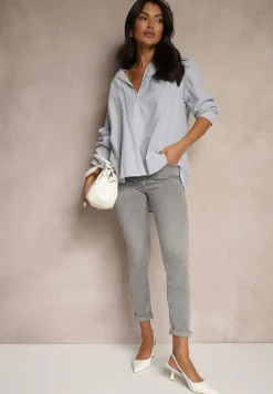 Jasnoszare Jeansy o Kroju Skinny Felethira