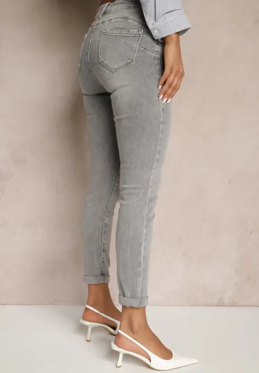 Jasnoszare Jeansy o Kroju Skinny Felethira