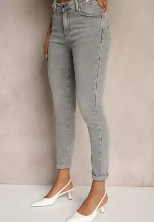 Jasnoszare Jeansy o Kroju Skinny Felethira