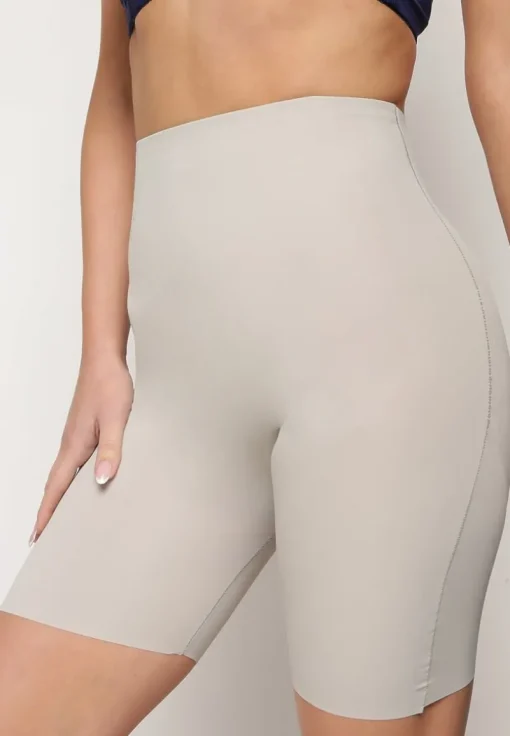 Jasnoszare Majtki Modelujące High Waist z Push-Upem Furbia