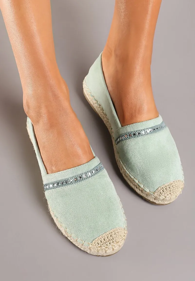 Jasnozielone Espadryle z Plecionym Noskiem i Podeszwą Effielle