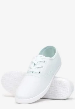 Jasnozielone Sznurowane Tenisówki Przed Kostkę Calapse