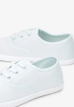Jasnozielone Sznurowane Tenisówki Przed Kostkę Calapse