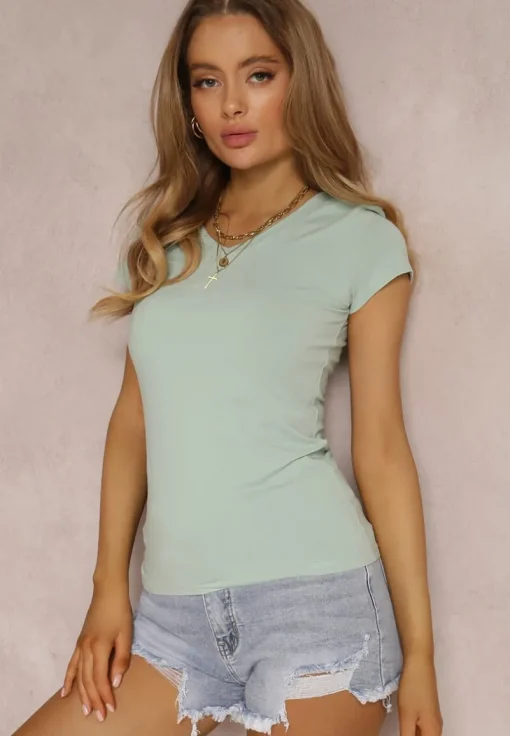 Miętowy T-shirt Mirasura