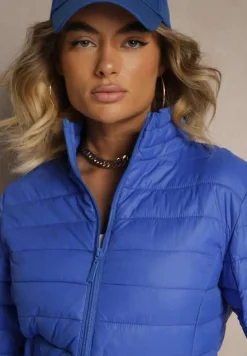 Niebieska Kurtka Pikowana Atia