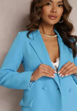 Niebieska Marynarka Dwurzędowa Tanou