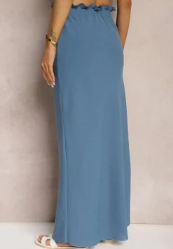 Niebieska Spódnica z Gumką w Talii Tiamantee