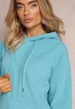 Niebieski 2-częściowy Komplet Dresowy z Bluzą i Spodniami Maddeve