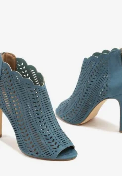 Niebieskie Ażurowe Sandały Vices na Szpilce Seladith