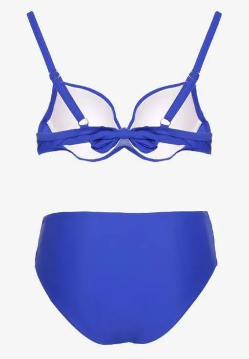Niebieskie Bikini Majtki Figi i Biustonosz z Cyrkoniami Tenumela