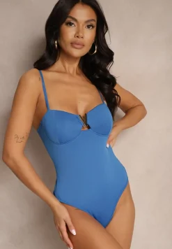 Niebieskie Body z Metalową Ozdobą Areos